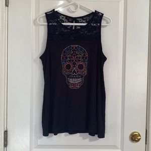 Day of the Dead black tank Disney size M